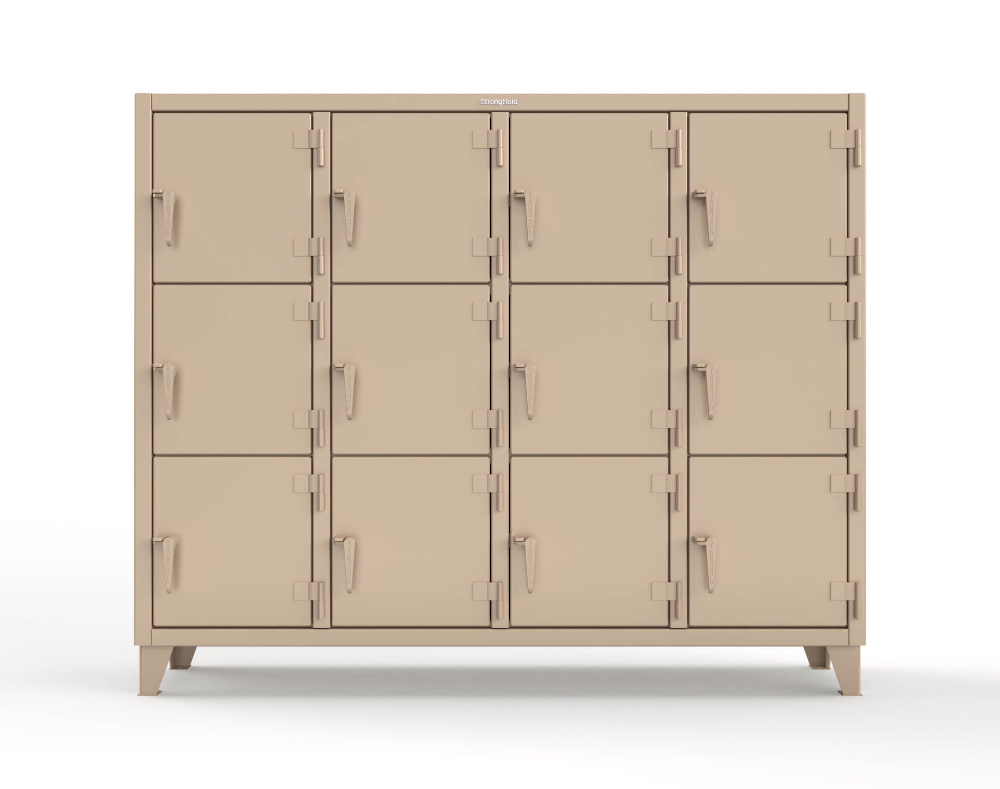 Extreme Duty 12 GA Triple-Tier Locker with 12 Compartments, 82 in. W x 18in. D x 68 in. H - 75-18-3TMT-1019