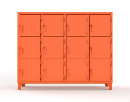 Extreme Duty 12 GA Triple-Tier Locker with 12 Compartments, 82 in. W x 18in. D x 68 in. H - 75-18-3TMT-2009