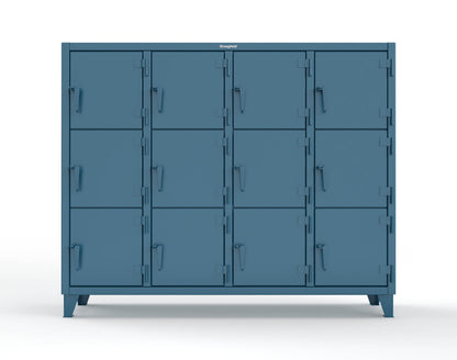 Extreme Duty 12 GA Triple-Tier Locker with 12 Compartments, 82 in. W x 18in. D x 68 in. H - 75-18-3TMT-5001