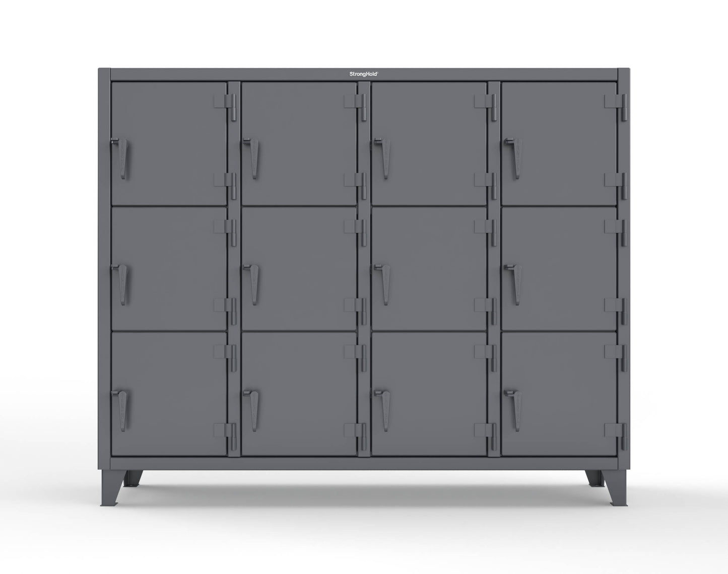 Extreme Duty 12 GA Triple-Tier Locker with 12 Compartments, 82 in. W x 18in. D x 68 in. H - 75-18-3TMT-7024