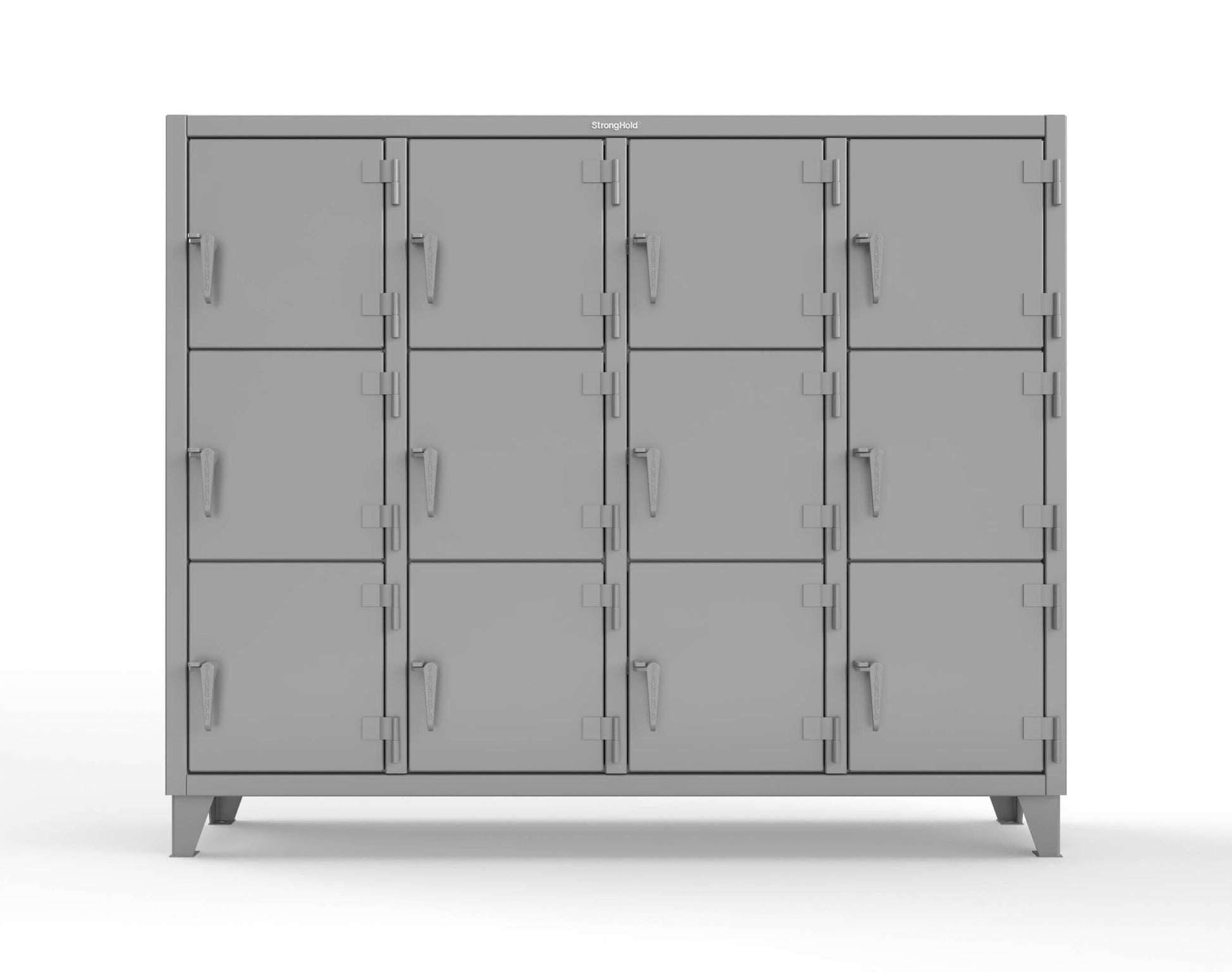 Extreme Duty 12 GA Triple-Tier Locker with 12 Compartments, 82 in. W x 18in. D x 68 in. H - 75-18-3TMT-7037