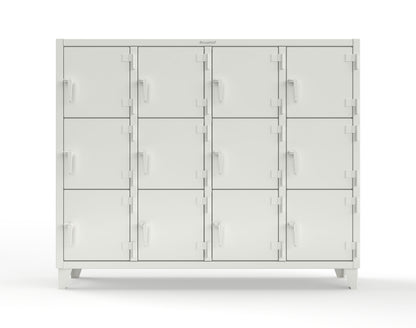 Extreme Duty 12 GA Triple-Tier Locker with 12 Compartments, 82 in. W x 18in. D x 68 in. H - 75-18-3TMT-9003