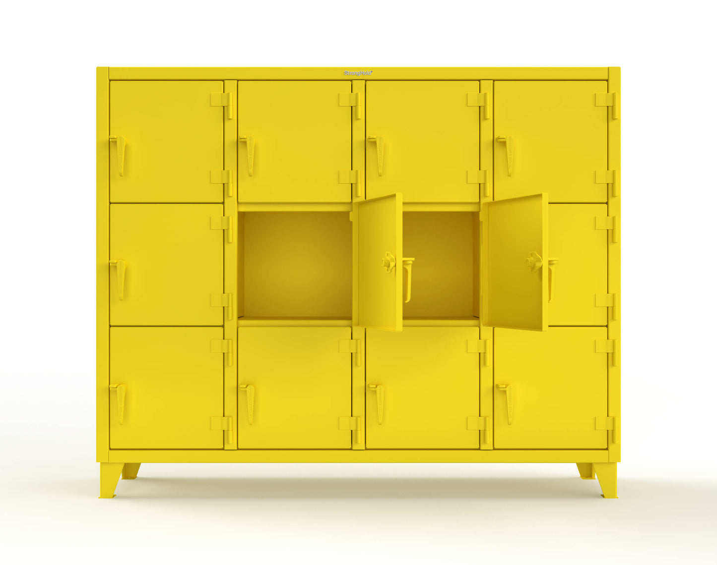 Extreme Duty 12 GA Triple-Tier Locker with 12 Compartments, 82 in. W x 18in. D x 68 in. H - 75-18-3TMT-1021