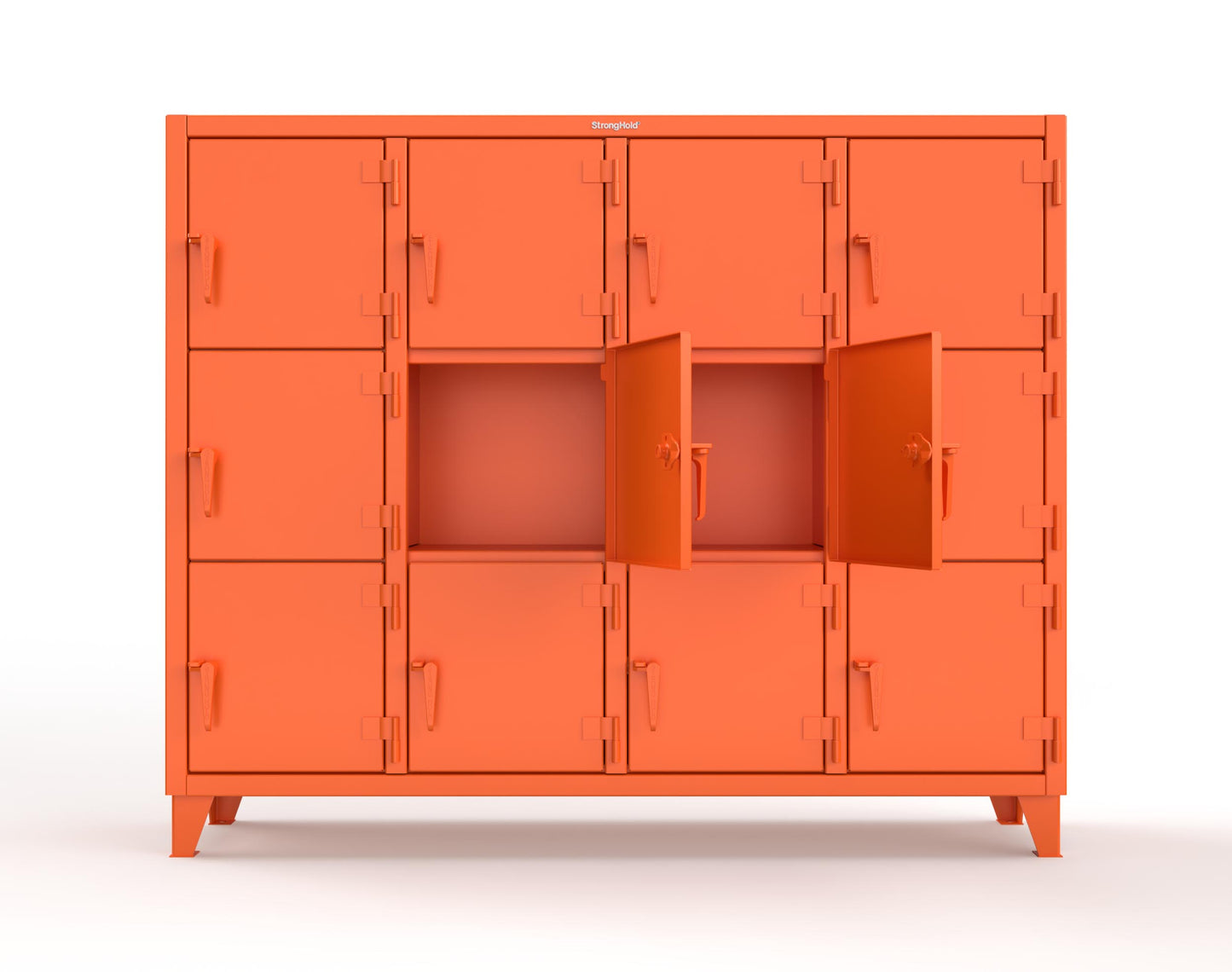 Extreme Duty 12 GA Triple-Tier Locker with 12 Compartments, 82 in. W x 18in. D x 68 in. H - 75-18-3TMT-2009