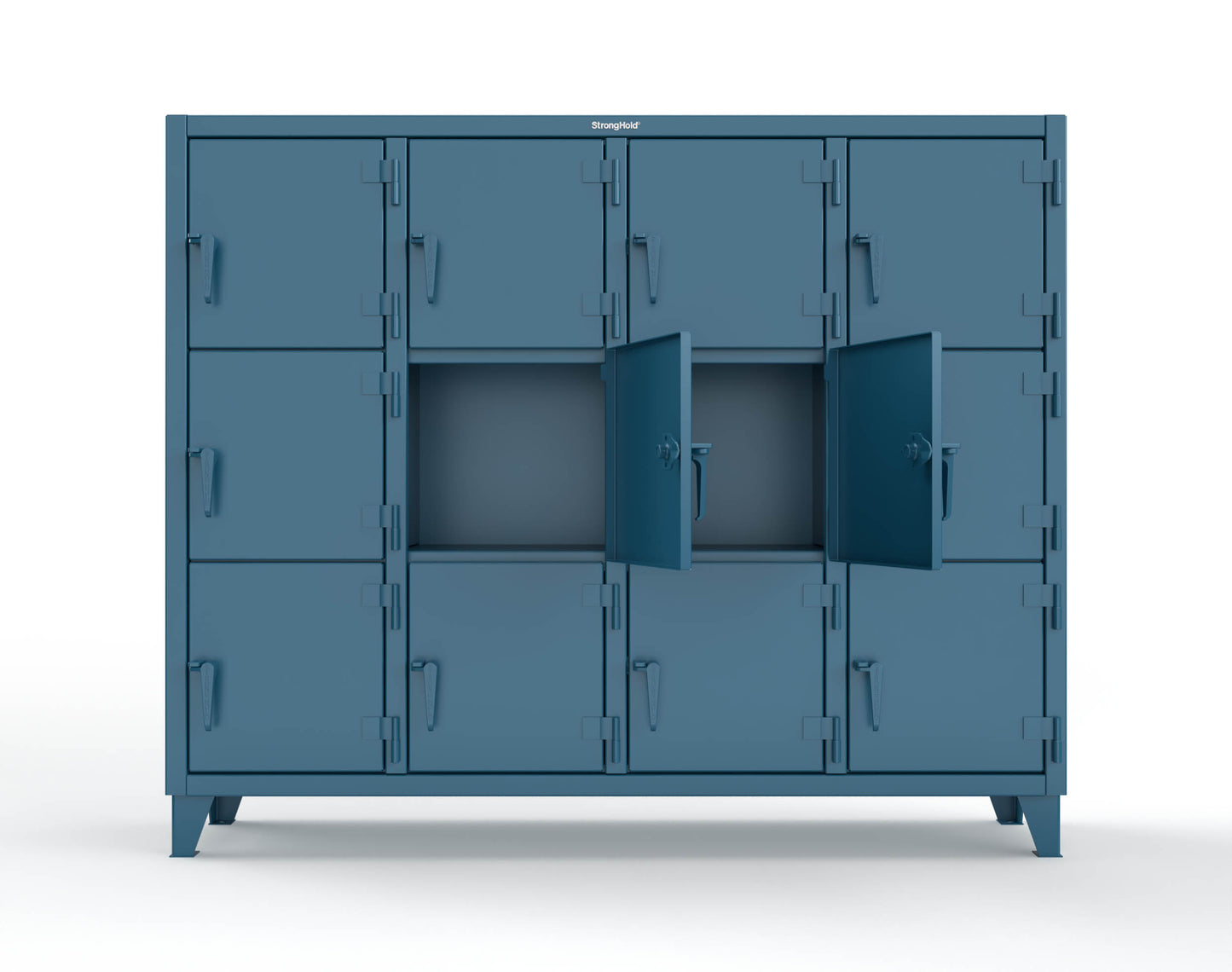 Extreme Duty 12 GA Triple-Tier Locker with 12 Compartments, 82 in. W x 18in. D x 68 in. H - 75-18-3TMT-5001