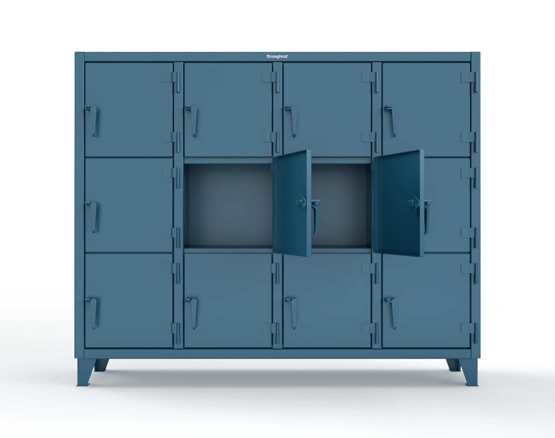 Extreme Duty 12 GA Triple-Tier Locker with 12 Compartments, 82 in. W x 18in. D x 68 in. H - 75-18-3TMT-5001