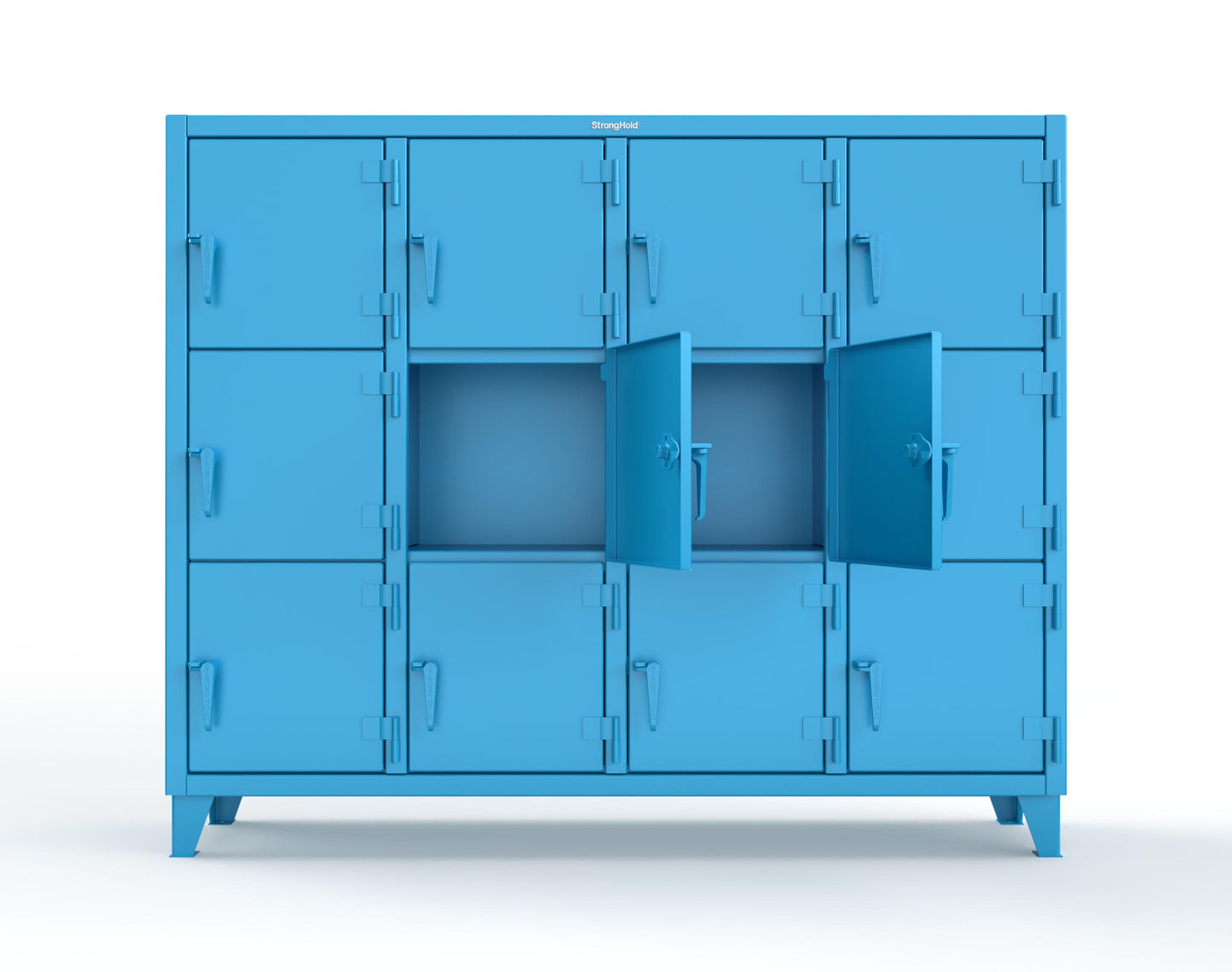 Extreme Duty 12 GA Triple-Tier Locker with 12 Compartments, 82 in. W x 18in. D x 68 in. H - 75-18-3TMT-5012