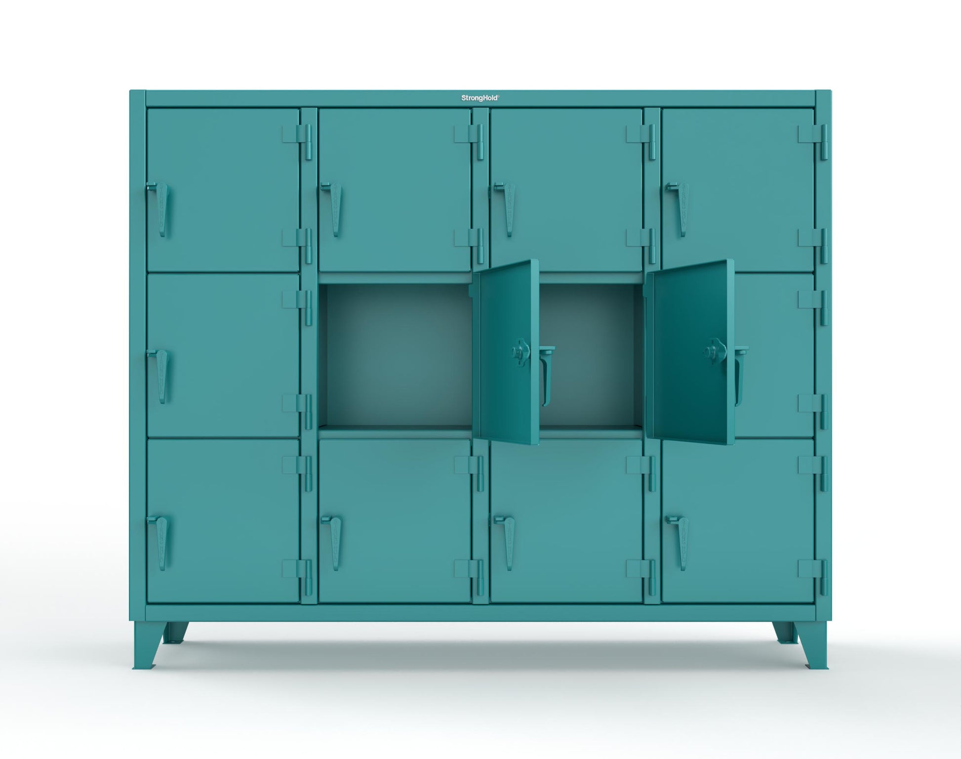 Extreme Duty 12 GA Triple-Tier Locker with 12 Compartments, 82 in. W x 18in. D x 68 in. H - 75-18-3TMT-5021