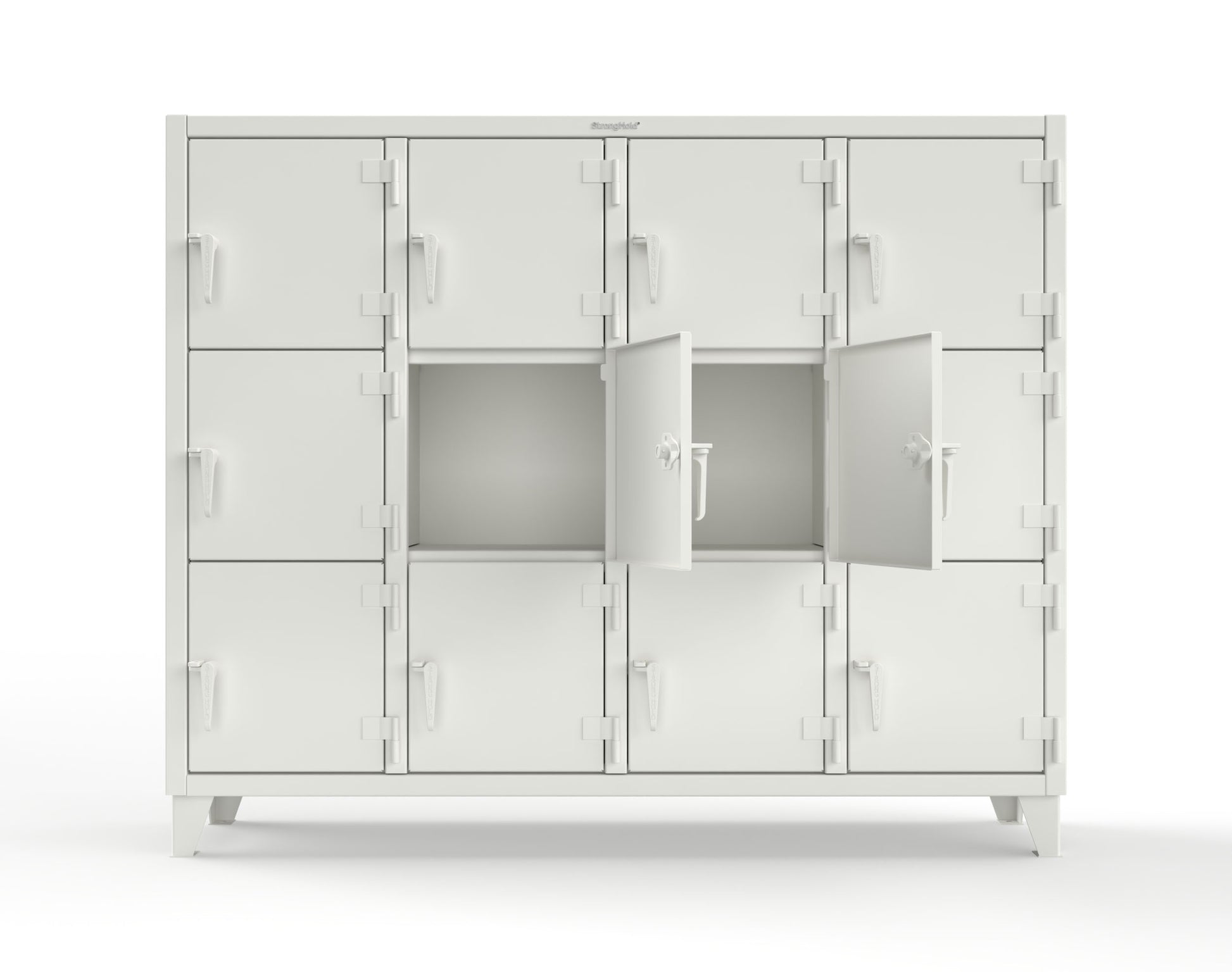 Extreme Duty 12 GA Triple-Tier Locker with 12 Compartments, 82 in. W x 18in. D x 68 in. H - 75-18-3TMT-9003