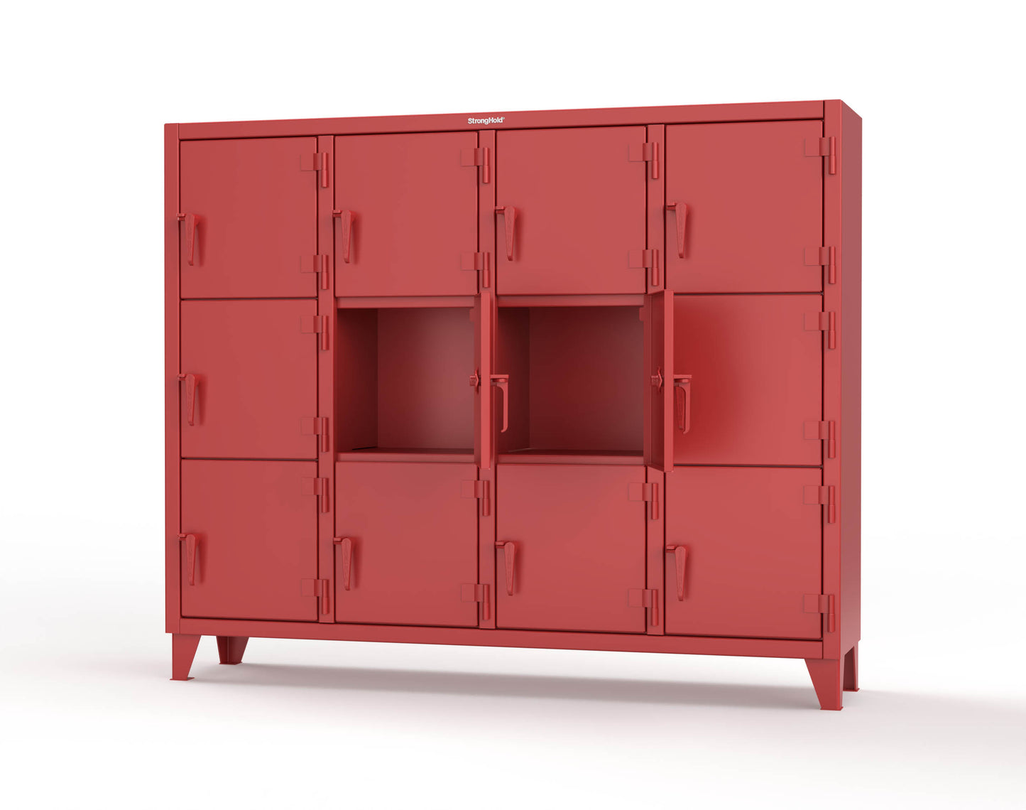 Extreme Duty 12 GA Triple-Tier Locker with 12 Compartments, 82 in. W x 18in. D x 68 in. H - 75-18-3TMT-3001