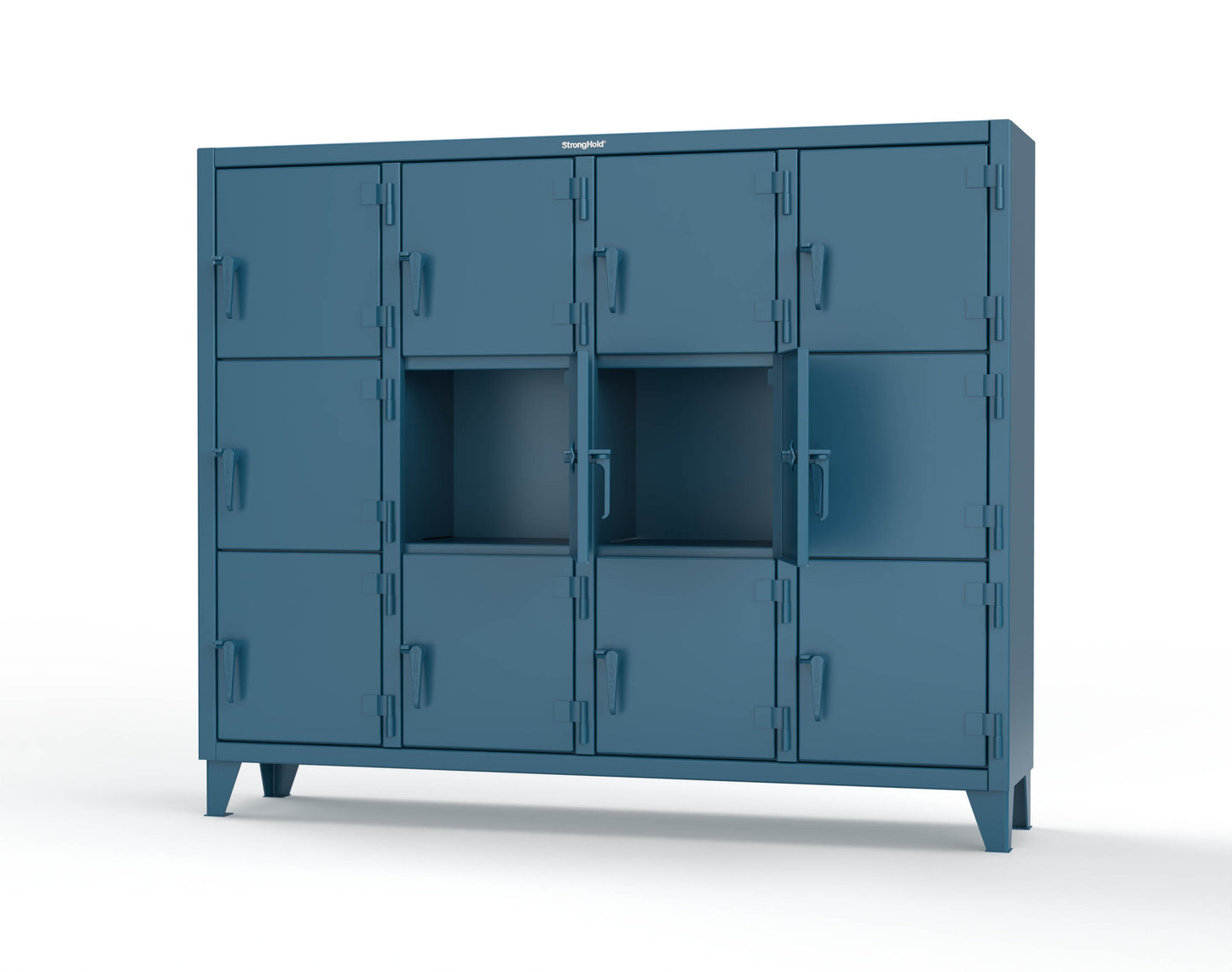 Extreme Duty 12 GA Triple-Tier Locker with 12 Compartments, 82 in. W x 18in. D x 68 in. H - 75-18-3TMT-5001