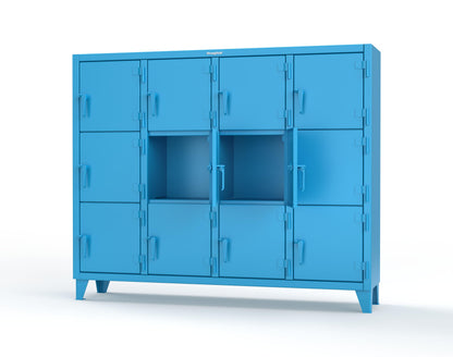 Extreme Duty 12 GA Triple-Tier Locker with 12 Compartments, 82 in. W x 18in. D x 68 in. H - 75-18-3TMT-5012