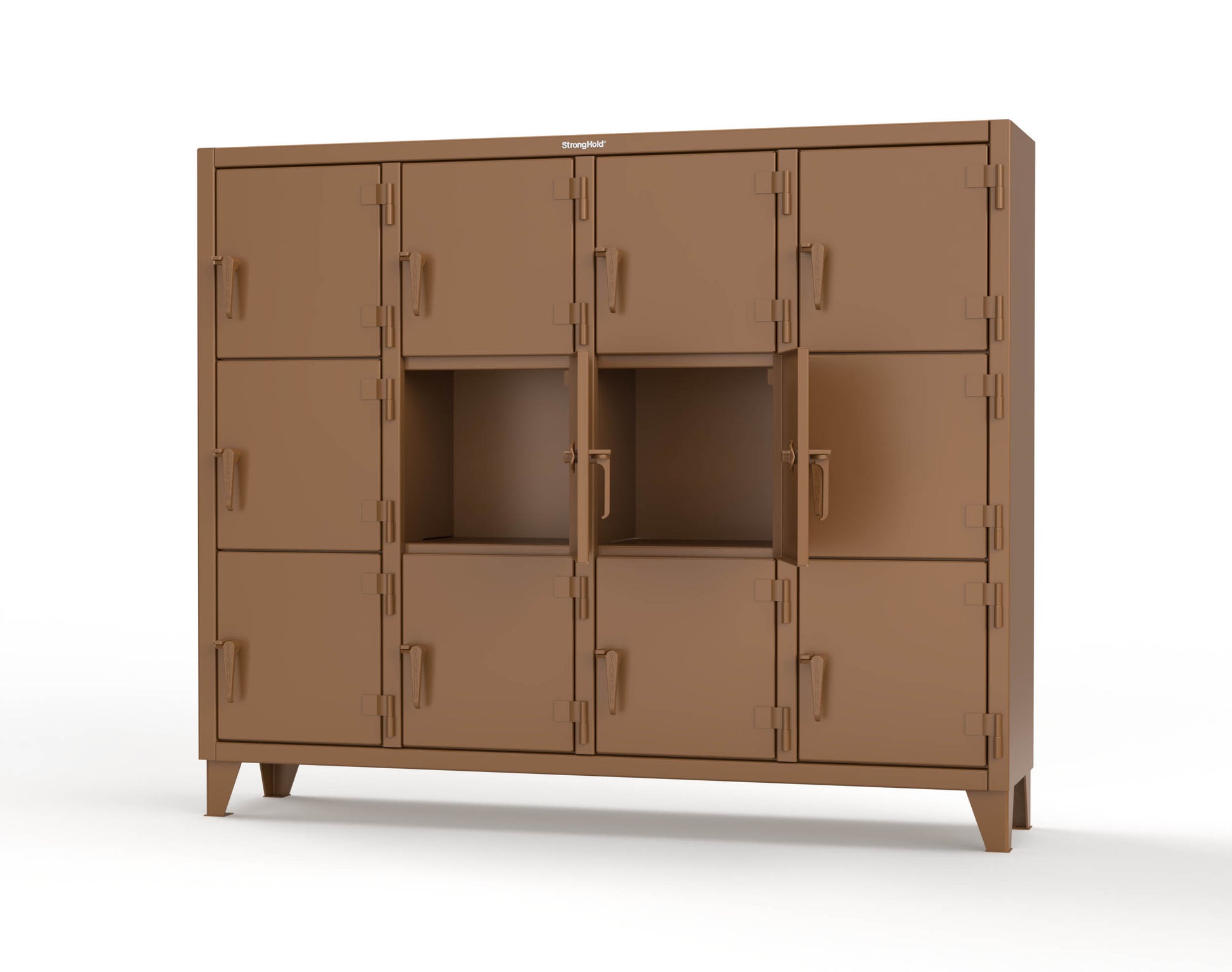Extreme Duty 12 GA Triple-Tier Locker with 12 Compartments, 82 in. W x 18in. D x 68 in. H - 75-18-3TMT-8008