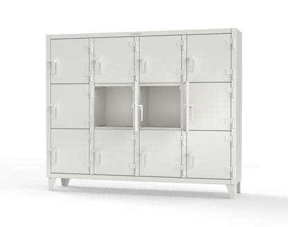 Extreme Duty 12 GA Triple-Tier Locker with 12 Compartments, 82 in. W x 18in. D x 68 in. H - 75-18-3TMT-9003