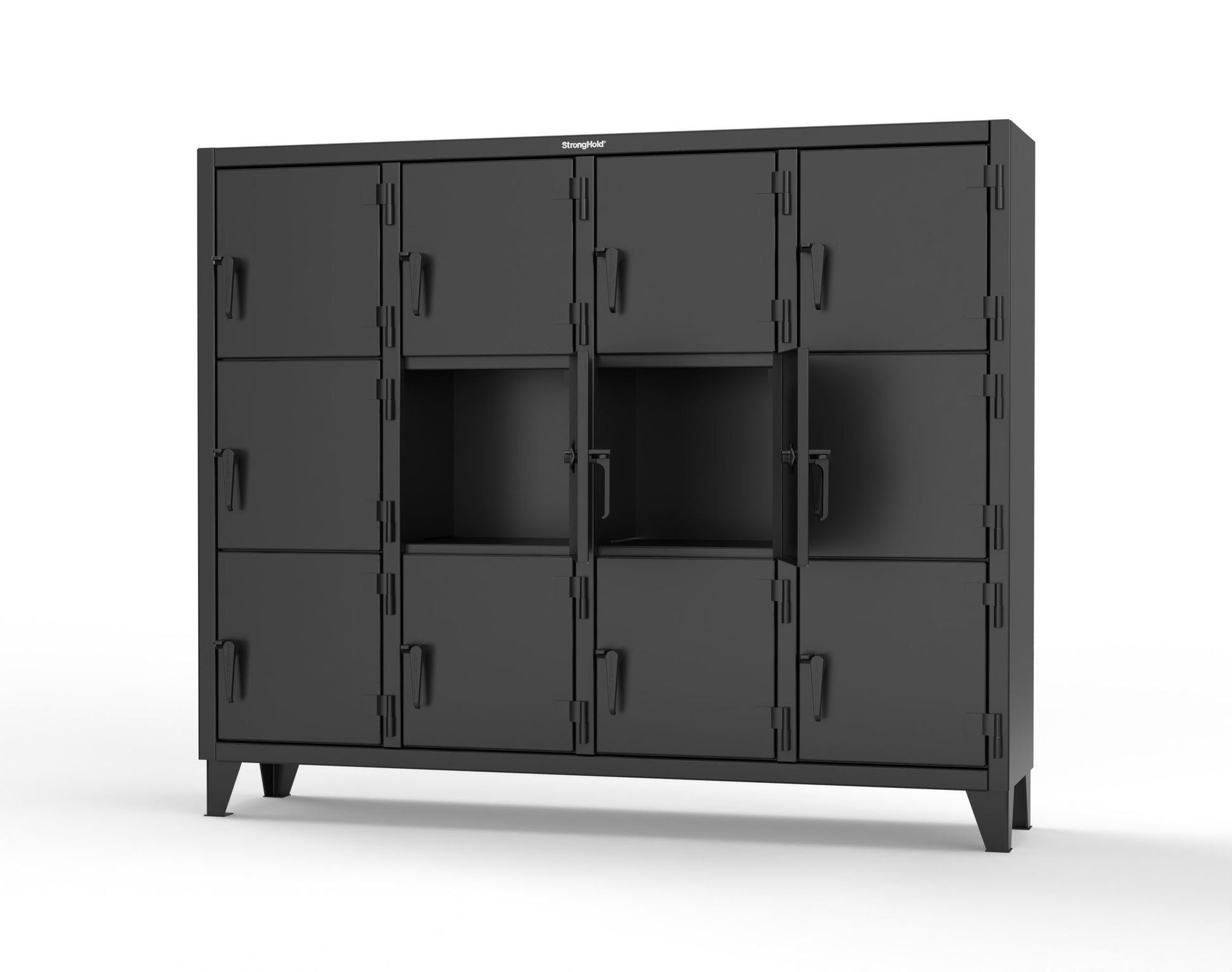 Extreme Duty 12 GA Triple-Tier Locker with 12 Compartments, 82 in. W x 18in. D x 68 in. H - 75-18-3TMT-9005