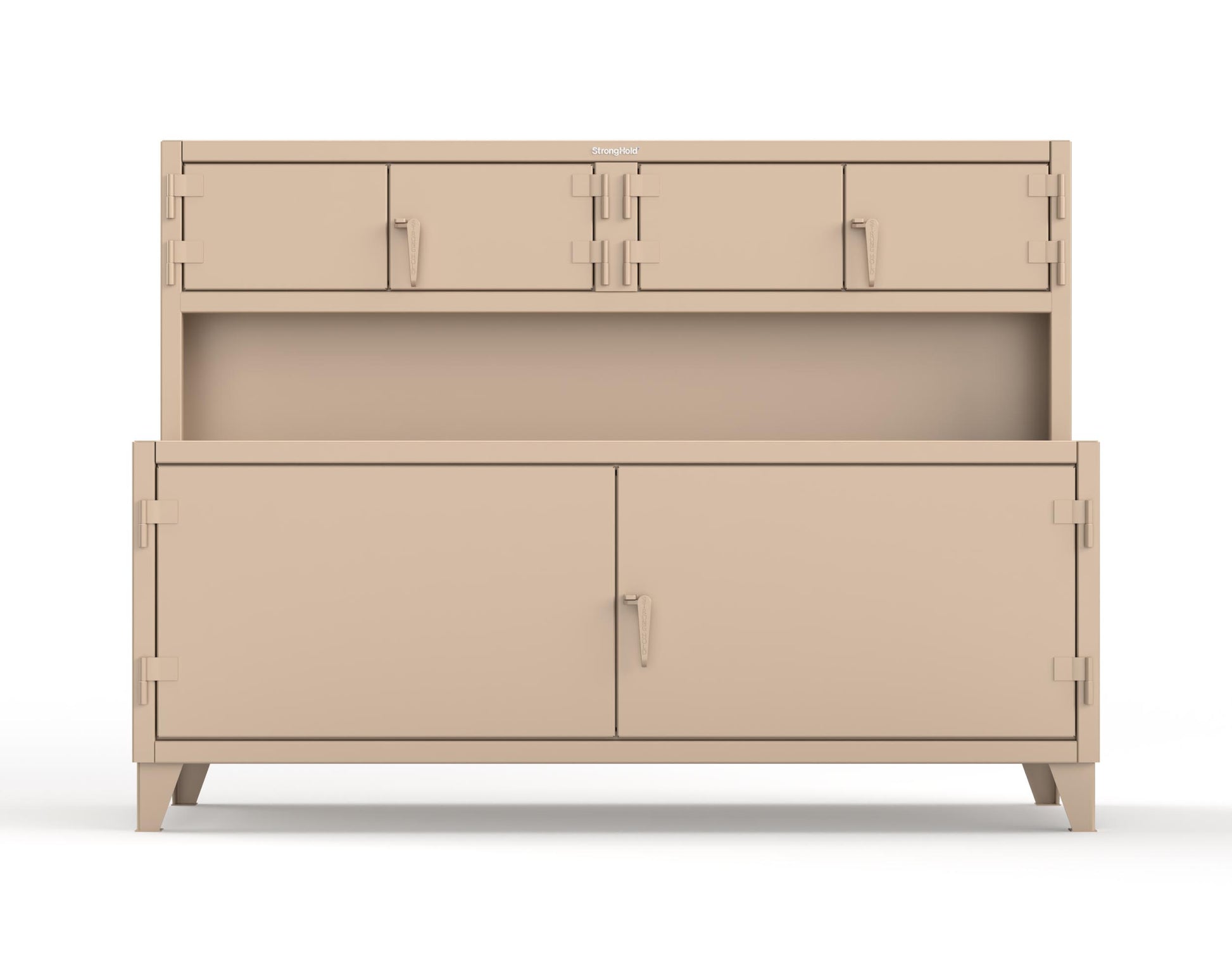 Extreme Duty 12 GA Workbench with Upper Storage Compartments, 1 Shelf - 84 In. W x 30 In. D x 62 In. H - 75-UC-301-1019