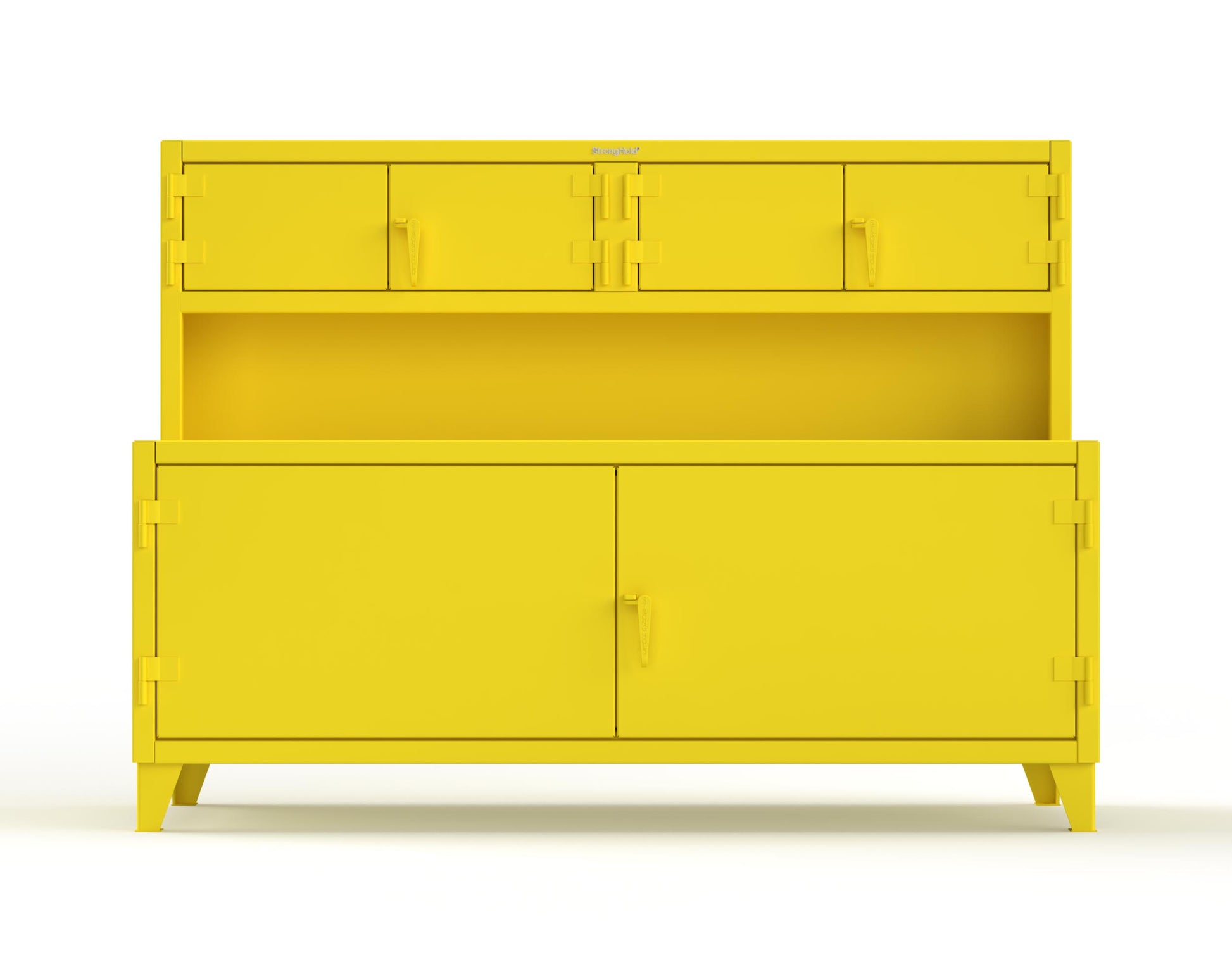 Extreme Duty 12 GA Workbench with Upper Storage Compartments, 1 Shelf - 84 In. W x 30 In. D x 62 In. H - 75-UC-301-1021