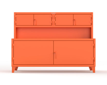 Extreme Duty 12 GA Workbench with Upper Storage Compartments, 1 Shelf - 84 In. W x 30 In. D x 62 In. H - 75-UC-301-2009