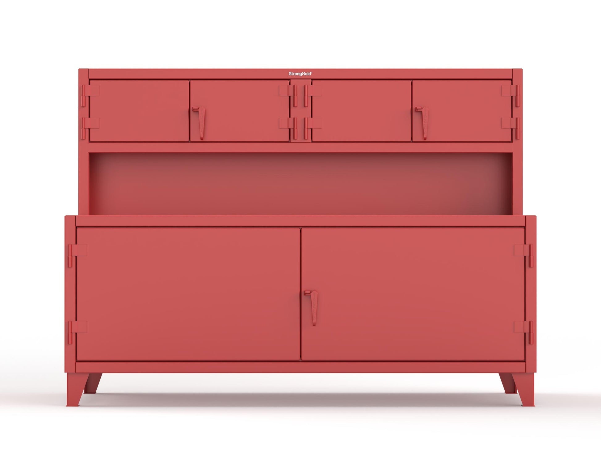 Extreme Duty 12 GA Workbench with Upper Storage Compartments, 1 Shelf - 84 In. W x 30 In. D x 62 In. H - 75-UC-301-3001