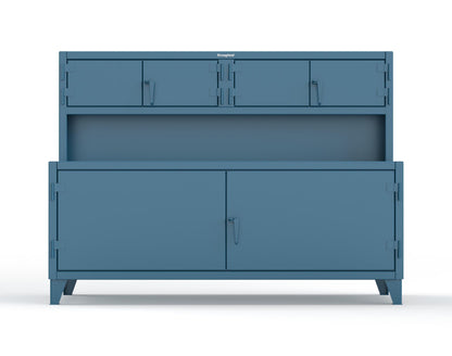 Extreme Duty 12 GA Workbench with Upper Storage Compartments, 1 Shelf - 84 In. W x 30 In. D x 62 In. H - 75-UC-301-5001