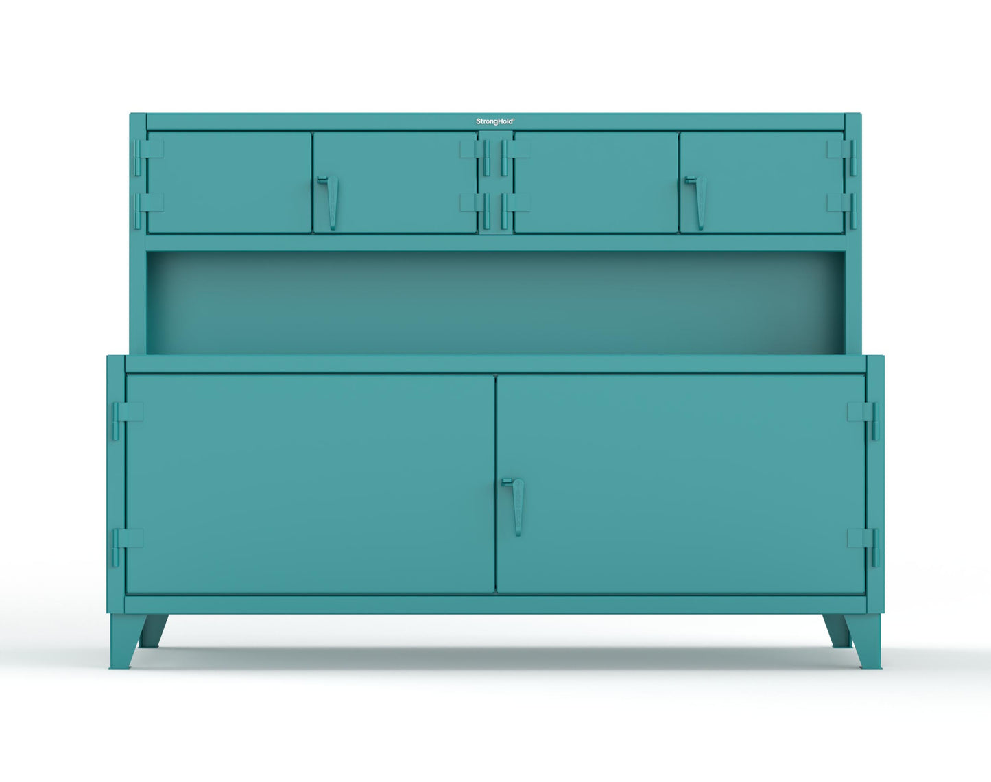 Extreme Duty 12 GA Workbench with Upper Storage Compartments, 1 Shelf - 84 In. W x 30 In. D x 62 In. H - 75-UC-301-5021