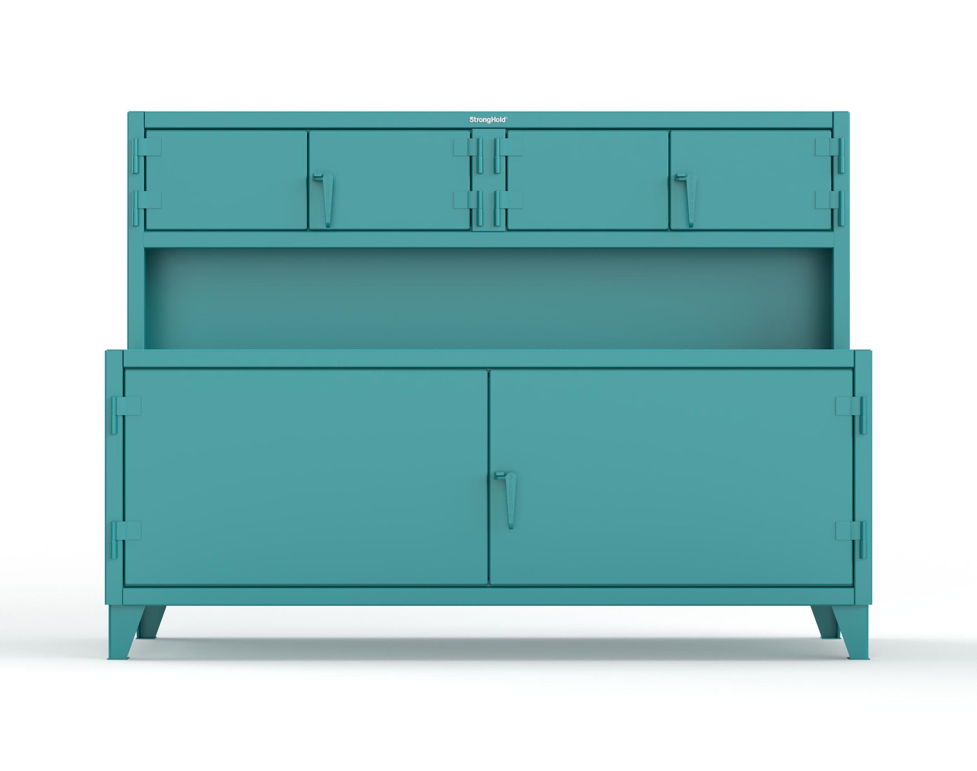 Extreme Duty 12 GA Workbench with Upper Storage Compartments, 1 Shelf - 84 In. W x 30 In. D x 62 In. H - 75-UC-301-5021