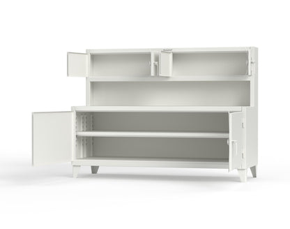 Extreme Duty 12 GA Workbench with Upper Storage Compartments, 1 Shelf - 84 In. W x 30 In. D x 62 In. H - 75-UC-301-9003