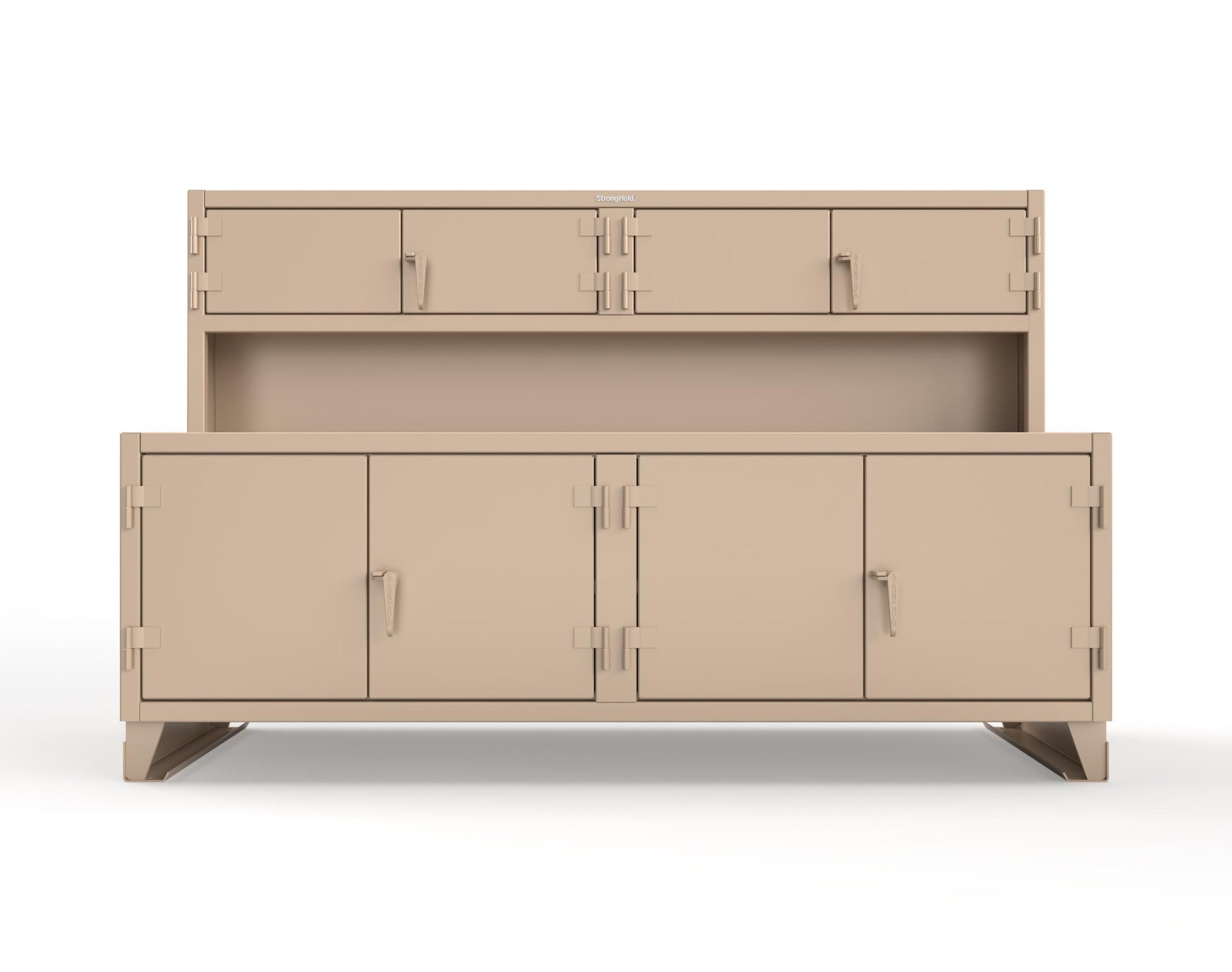 Extreme Duty 12 GA Workbench with Upper Storage Compartments, 1 Shelf - 96 In. W x 30 In. D x 62 In. H - 85-UC-301-7024 - 85-UC-301-1019