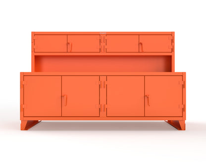 Extreme Duty 12 GA Workbench with Upper Storage Compartments, 1 Shelf - 96 In. W x 30 In. D x 62 In. H - 85-UC-301-7024 - 85-UC-301-2009