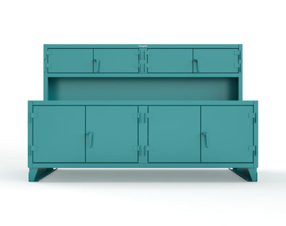 Extreme Duty 12 GA Workbench with Upper Storage Compartments, 1 Shelf - 96 In. W x 30 In. D x 62 In. H - 85-UC-301-7024 - 85-UC-301-5021