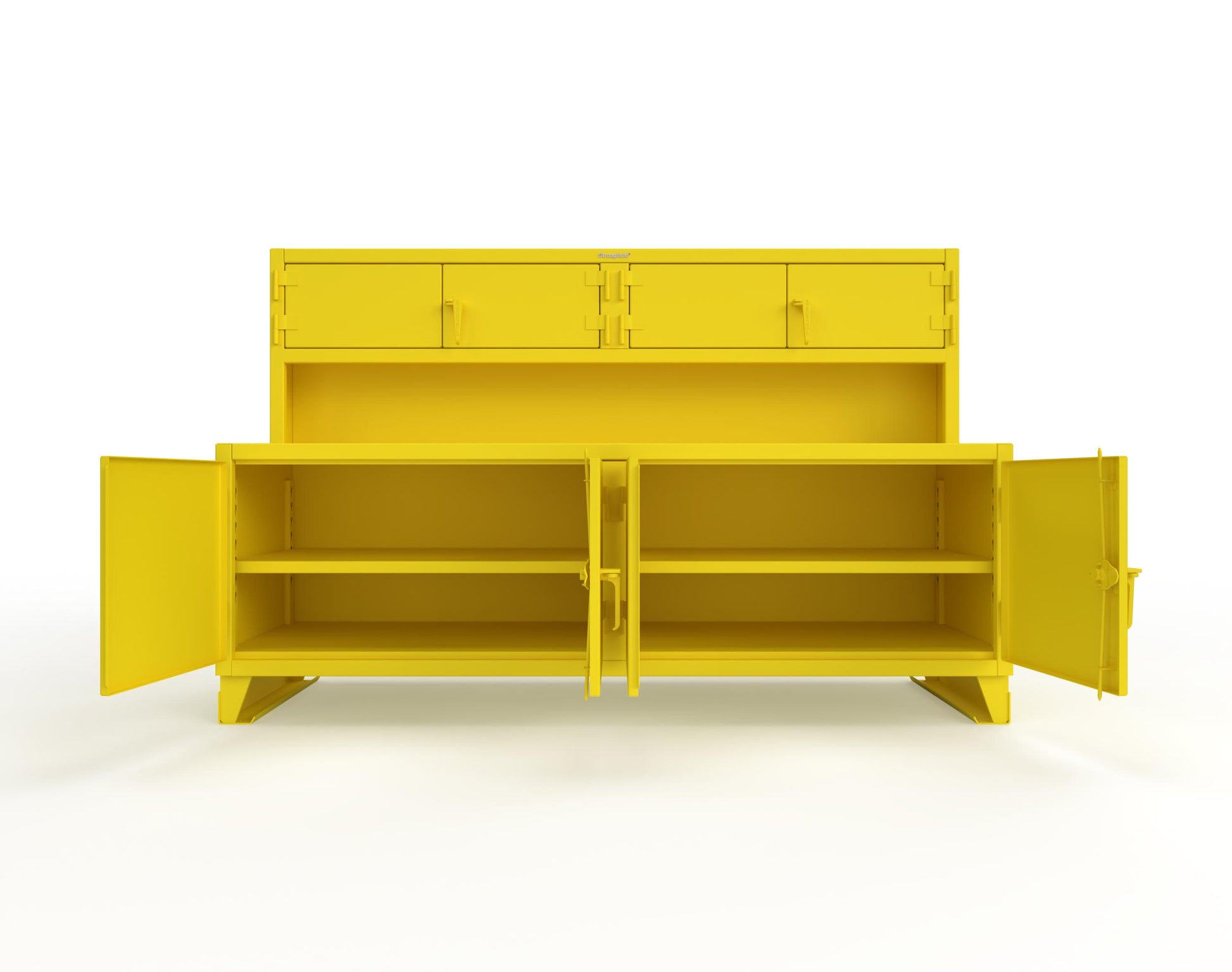 Extreme Duty 12 GA Workbench with Upper Storage Compartments, 1 Shelf - 96 In. W x 30 In. D x 62 In. H - 85-UC-301-7024 - 85-UC-301-1021