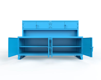 Extreme Duty 12 GA Workbench with Upper Storage Compartments, 1 Shelf - 96 In. W x 30 In. D x 62 In. H - 85-UC-301-7024 - 85-UC-301-5012
