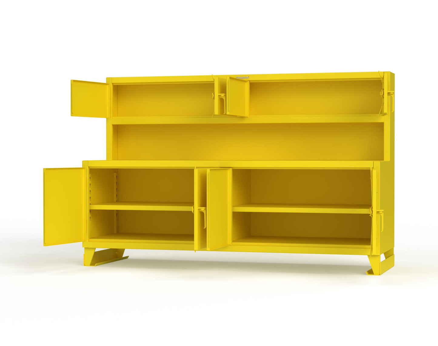 Extreme Duty 12 GA Workbench with Upper Storage Compartments, 1 Shelf - 96 In. W x 30 In. D x 62 In. H - 85-UC-301-7024 - 85-UC-301-1021