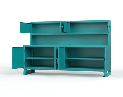 Extreme Duty 12 GA Workbench with Upper Storage Compartments, 1 Shelf - 96 In. W x 30 In. D x 62 In. H - 85-UC-301-7024 - 85-UC-301-5021