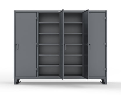 Extreme Duty 12 GA Multi-Shift Cabinet with 20 Shelves - 98 In. W x 24 In. D x 78 In. H - 86-MS-2420-7024 - 86-MS-2420-7024