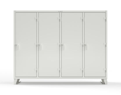 Extreme Duty 12 GA Multi-Shift Cabinet with 20 Shelves - 98 In. W x 24 In. D x 78 In. H - 86-MS-2420-7024 - 86-MS-2420-9003