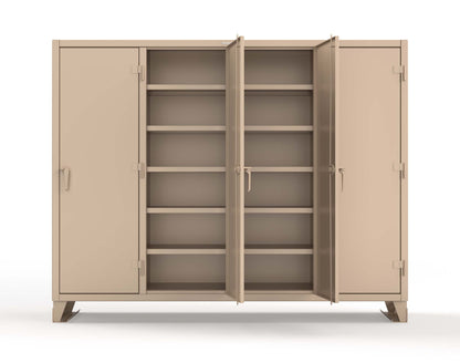 Extreme Duty 12 GA Multi-Shift Cabinet with 20 Shelves - 98 In. W x 24 In. D x 78 In. H - 86-MS-2420-7024 - 86-MS-2420-1019