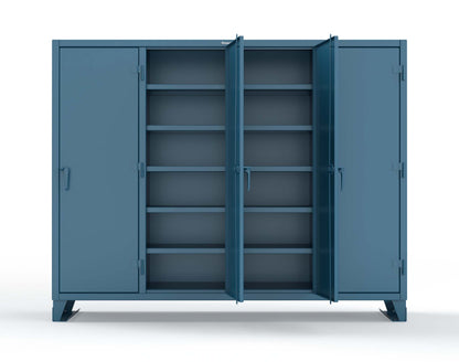 Extreme Duty 12 GA Multi-Shift Cabinet with 20 Shelves - 98 In. W x 24 In. D x 78 In. H - 86-MS-2420-7024 - 86-MS-2420-5001