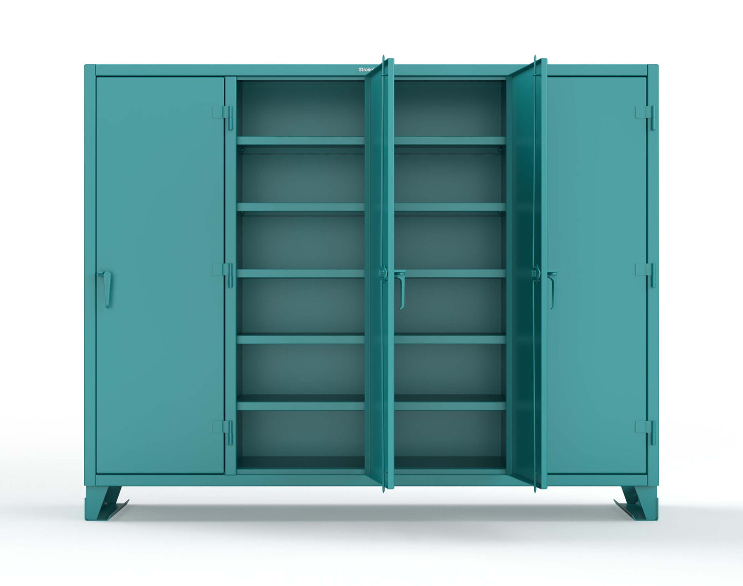 Extreme Duty 12 GA Multi-Shift Cabinet with 20 Shelves - 98 In. W x 24 In. D x 78 In. H - 86-MS-2420-7024 - 86-MS-2420-5021