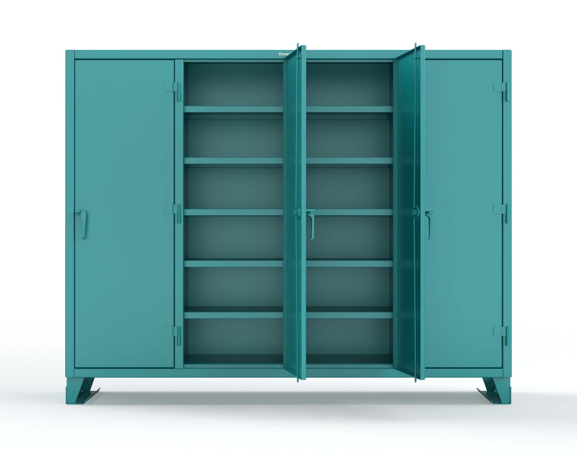 Extreme Duty 12 GA Multi-Shift Cabinet with 20 Shelves - 98 In. W x 24 In. D x 78 In. H - 86-MS-2420-7024 - 86-MS-2420-5021
