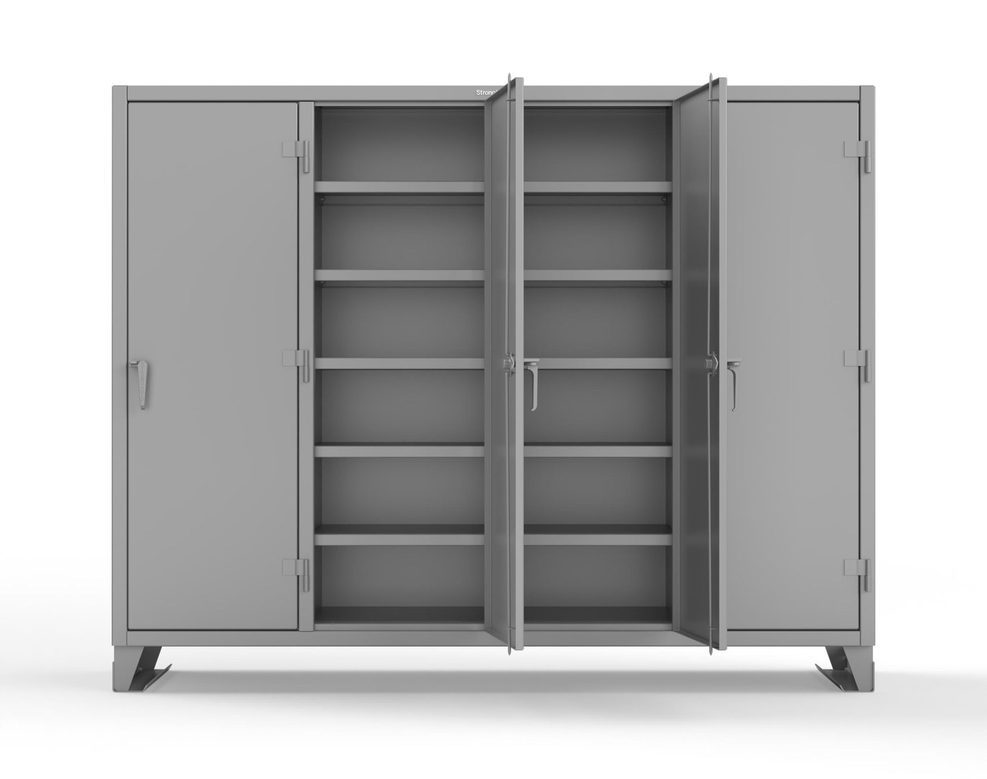 Extreme Duty 12 GA Multi-Shift Cabinet with 20 Shelves - 98 In. W x 24 In. D x 78 In. H - 86-MS-2420-7024 - 86-MS-2420-7037