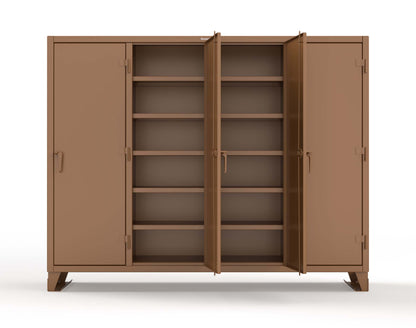 Extreme Duty 12 GA Multi-Shift Cabinet with 20 Shelves - 98 In. W x 24 In. D x 78 In. H - 86-MS-2420-7024 - 86-MS-2420-8008