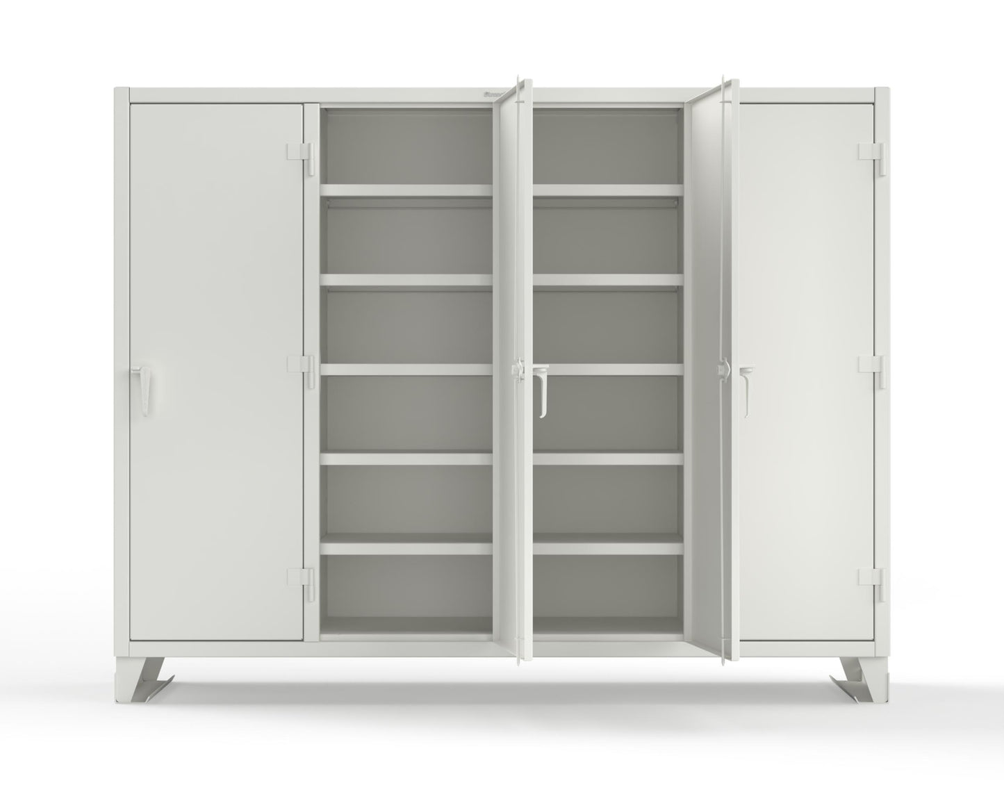 Extreme Duty 12 GA Multi-Shift Cabinet with 20 Shelves - 98 In. W x 24 In. D x 78 In. H - 86-MS-2420-7024 - 86-MS-2420-9003