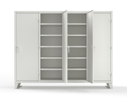 Extreme Duty 12 GA Multi-Shift Cabinet with 20 Shelves - 98 In. W x 24 In. D x 78 In. H - 86-MS-2420-7024 - 86-MS-2420-9003