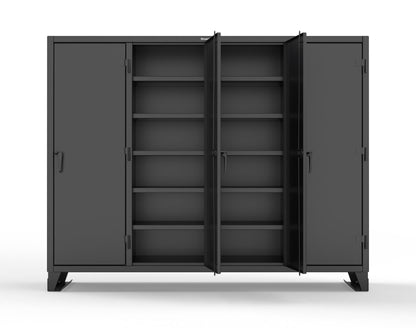Extreme Duty 12 GA Multi-Shift Cabinet with 20 Shelves - 98 In. W x 24 In. D x 78 In. H - 86-MS-2420-7024 - 86-MS-2420-9005