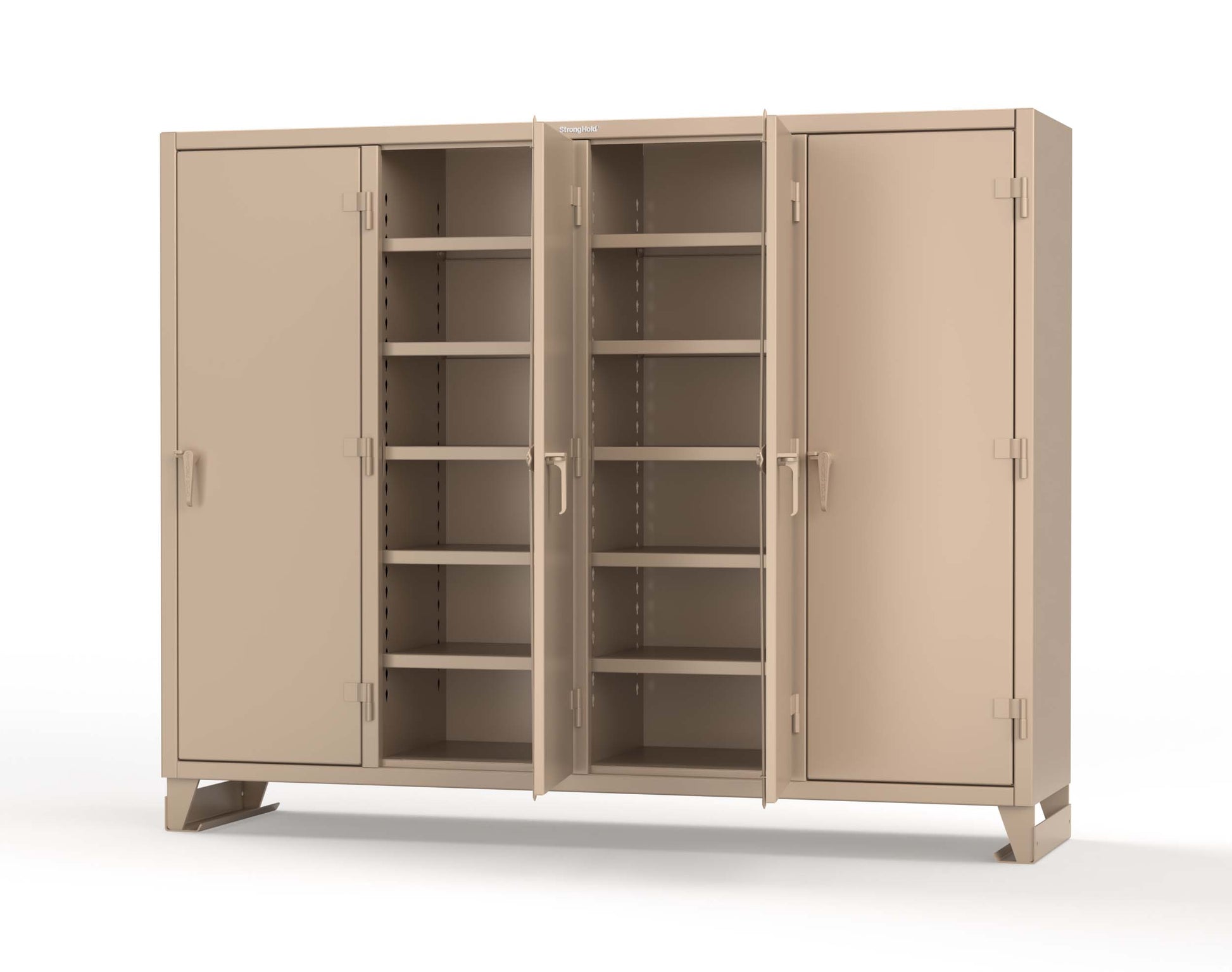 Extreme Duty 12 GA Multi-Shift Cabinet with 20 Shelves - 98 In. W x 24 In. D x 78 In. H - 86-MS-2420-7024 - 86-MS-2420-1019