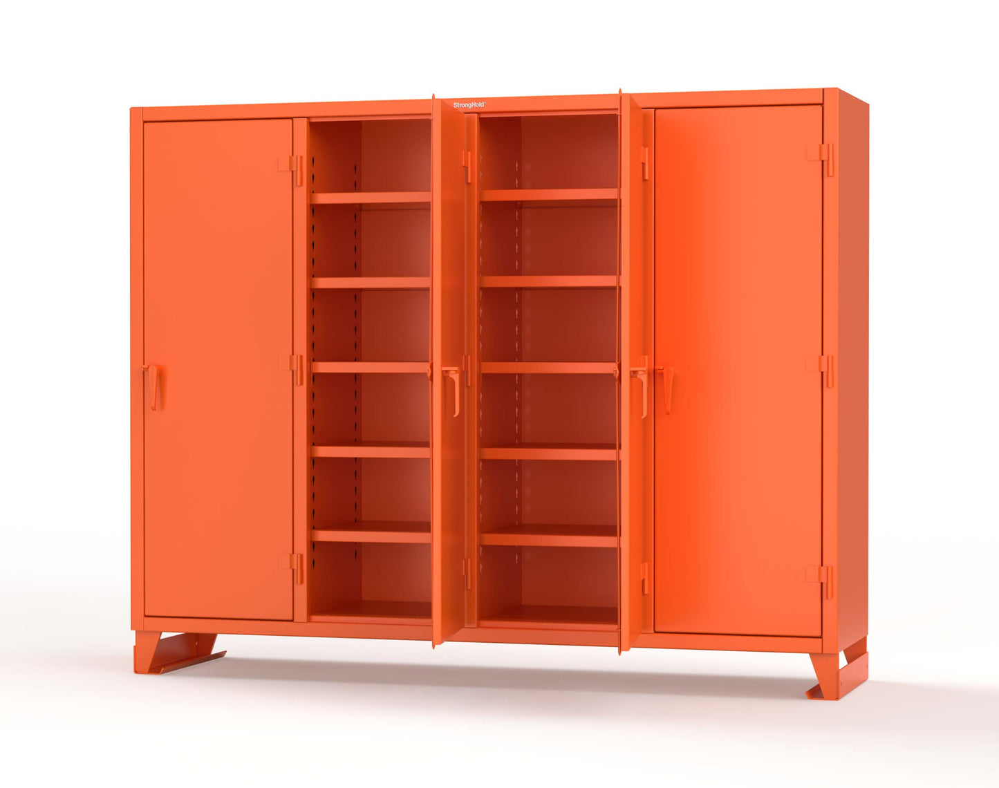 Extreme Duty 12 GA Multi-Shift Cabinet with 20 Shelves - 98 In. W x 24 In. D x 78 In. H - 86-MS-2420-7024 - 86-MS-2420-2009