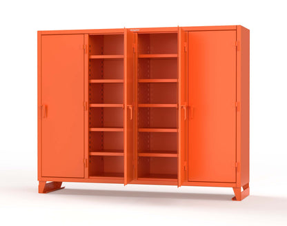 Extreme Duty 12 GA Multi-Shift Cabinet with 20 Shelves - 98 In. W x 24 In. D x 78 In. H - 86-MS-2420-7024 - 86-MS-2420-2009