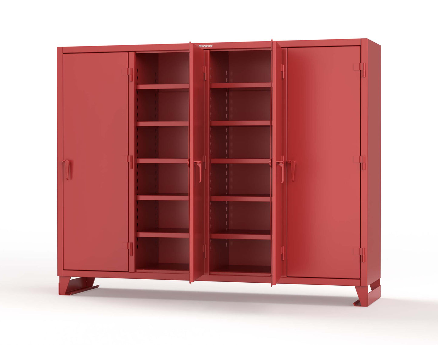Extreme Duty 12 GA Multi-Shift Cabinet with 20 Shelves - 98 In. W x 24 In. D x 78 In. H - 86-MS-2420-7024 - 86-MS-2420-3001