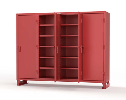 Extreme Duty 12 GA Multi-Shift Cabinet with 20 Shelves - 98 In. W x 24 In. D x 78 In. H - 86-MS-2420-7024 - 86-MS-2420-3001